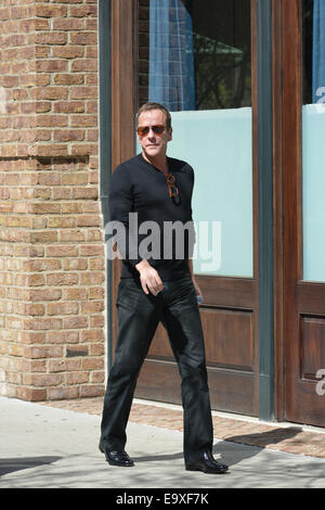 Actor Kiefer Sutherland out and about in New York  Featuring: Kiefer Sutherland Where: Manhattan, New York, United States When: 02 May 2014 Stock Photo