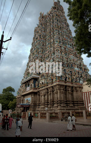 Meenakshi Amman Temple (Sri Meenakshi Temple), Madurai, Tamil Nadu, India, Asia Stock Photo