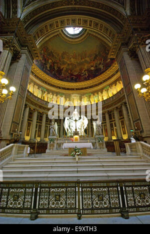 Inside of Madeleine church in Paris. Stock Photo