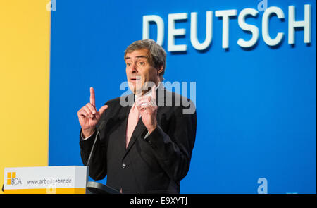 Berlin, Germany. 04th Nov, 2014. Employers' President Ingo Kramer speaks during the German Employers' Conference in Berlin, Germany, 04 November 2014. The annual conference serves as a place to exchange ideas between top representatives from politics, business and society. Photo: BERND VON JUTRCZENKA/dpa/Alamy Live News Stock Photo