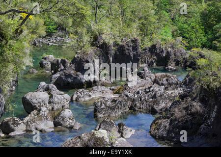 Rio Petrohué, Parc Nacional Vicente Pérez Rosales, Puerto Varas, Los Lagos Region, Chile Stock Photo