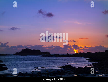 Sunset on guernsey Channel Islands UK Stock Photo
