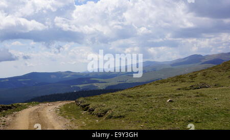 Beautiful Carpathian mountains panoramas, Est Europe, Romania. Stock Photo