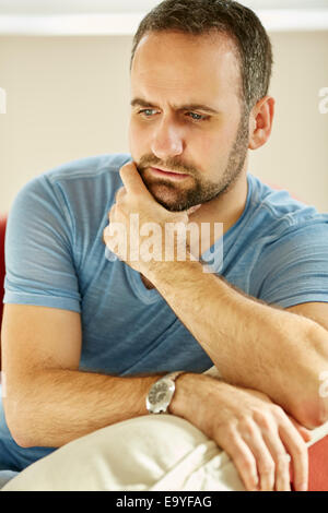 Thoughtful man Stock Photo