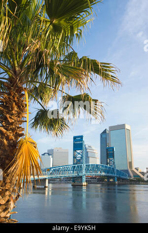 DOWNTOWN SKYLINE SAINT JOHNS RIVER JACKSONVILLE FLORIDA USA Stock Photo