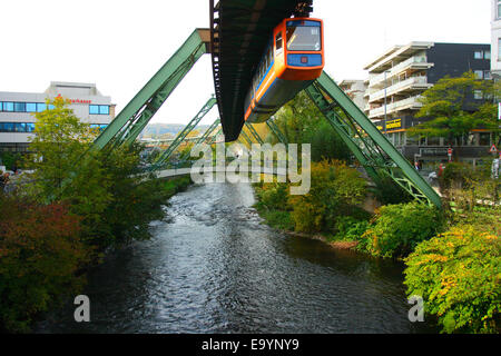 Schwebebahn. Suspension railway. Wuppertal. Nordrhein-Westfalen. Germany Stock Photo