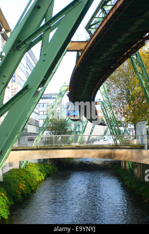 Schwebebahn. Suspension railway. Wuppertal. Nordrhein-Westfalen. Germany Stock Photo