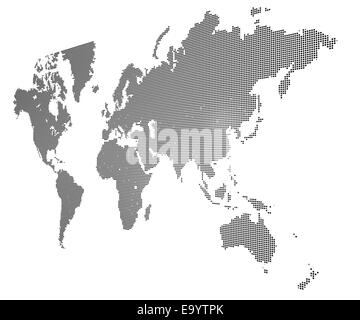 Gray world map Stock Photo - Alamy