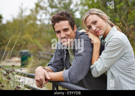 Happy couple in park Stock Photo
