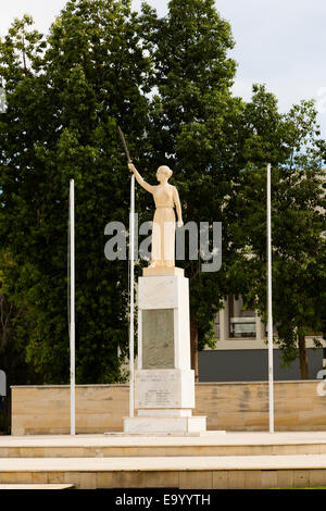 Statue in front of Larnaca Theatre, Larnaca, Cyprus. Stock Photo