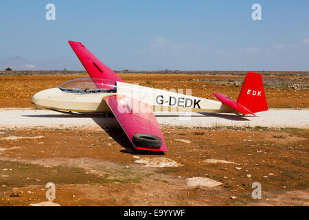 ASK7M Glider of the Cyprus Gliding Group based at Mammari, Cyprus. Stock Photo