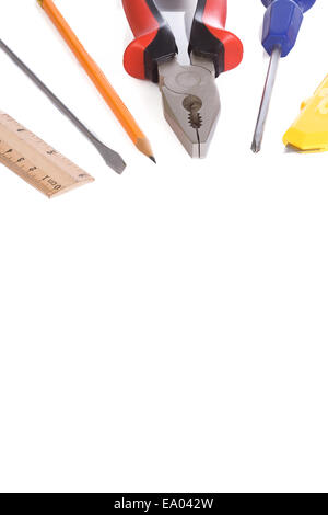 isolated tools over white background Stock Photo