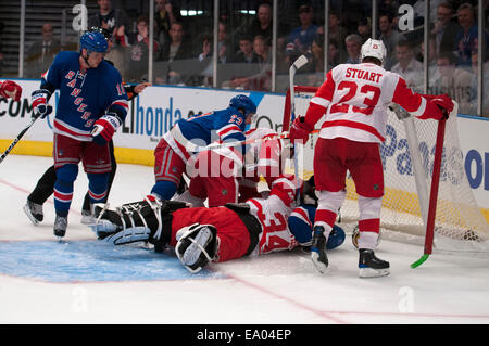 Ice hockey match Rangers at MSG. When you talk about the great sporting venues, Madison Square Garden should be near the top of Stock Photo