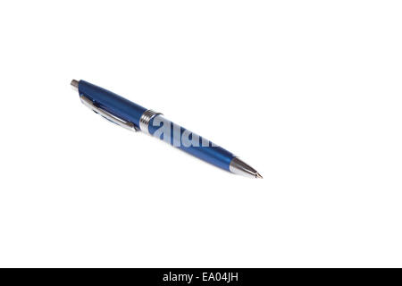 isolated blue pen at white Stock Photo