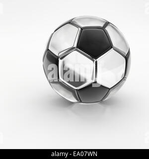 Glass or crystal sports equipment isolated on white background. Stock Photo