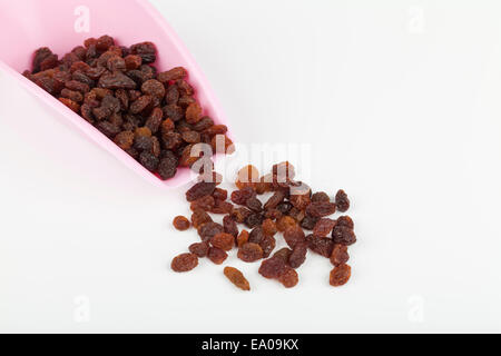 raisins on white background isolated Stock Photo