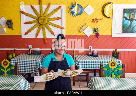 Indiantown Florida,Cafe Los Amigos Mexicana,restaurant restaurants food dining cafe cafes,Mexican,interior inside,decor,tables,chairs,Hispanic ethnic Stock Photo