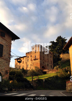 Hotel Castello Di Tabiano Castle on the hills above Parma in the Emilia-Romagna region of northern Italy Stock Photo