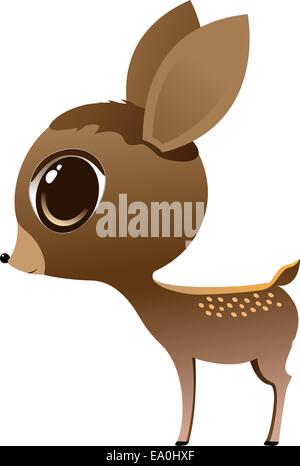 cute vector bambi character illustration Stock Vector