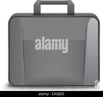 vector briefcase icon on white background, eps10 file, gradient mesh and transparency used Stock Vector