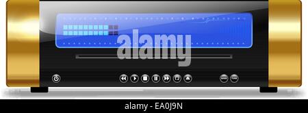 vector digital player on white background, eps10 file,transparency used Stock Vector