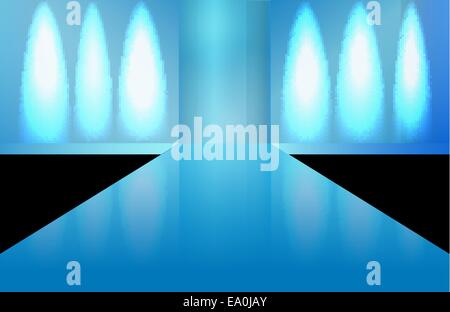 vector empty fashion runway to put your own model on, eps10 file, transparency and gradient mesh used Stock Vector