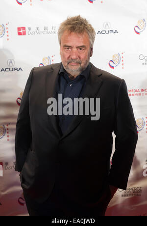 Los Angeles, California, USA. 4th November, 2014. French film director Luc Besson poses on the red carpet for the opening ceremony of the 10th Chinese American Film Festival in Los Angeles, the United States, Nov. 4, 2014. (Xinhua/Yang Lei) (azp) Credit:  Xinhua/Alamy Live News Stock Photo