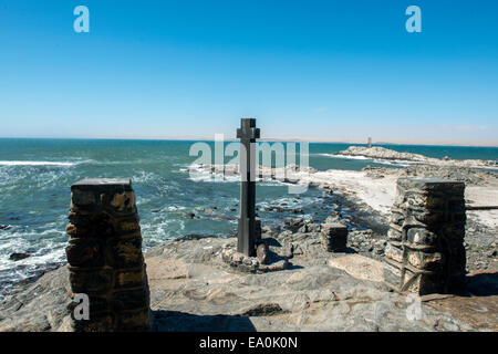 Diaz Point on the Atlantic coast near Luderitz, Namibia, Africa Stock Photo