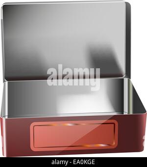 vector realistic metal container on white background, eps10 file, gradient mesh and transparency used Stock Vector