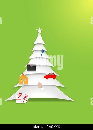 Simple Paper Christmas Tree Stock Vector Image & Art - Alamy