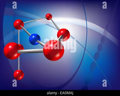 vector abstract scientific background with molecule structure Stock Vector