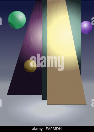 vector studio background to put your own model in, eps10, transparency and gradient mesh used Stock Vector