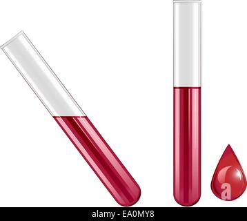 Vector test tubes filled with blood and empty Stock Vector Image & Art ...