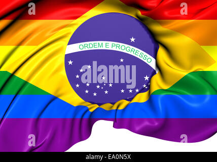 Brazil Gay Flag Stock Photo