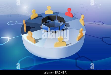 vector abstract concept webinar illustration, eps10 file, gradient mesh and transparency used Stock Vector