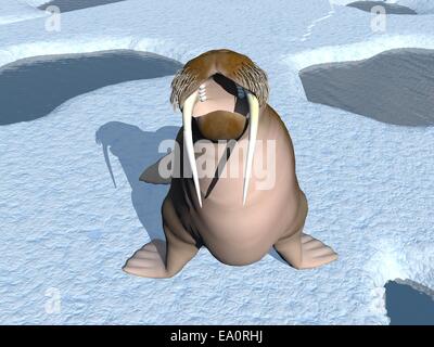 Walrus mouth - 3D render Stock Photo