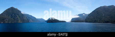 Fjord of Doubtful Sound in New Zealand Stock Photo