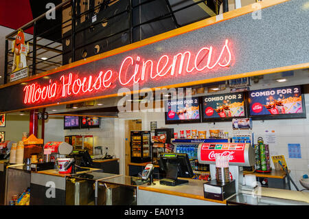 Concessions counter at a Movie House Cinema (theater) Stock Photo