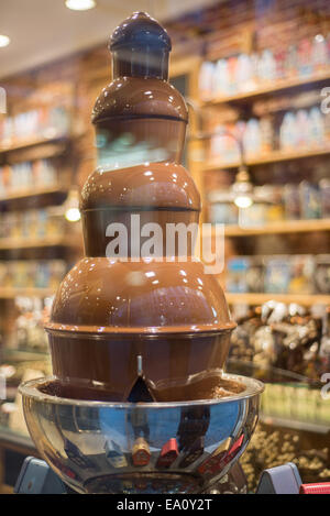 Belgium, Brussels, Chocolate Fountain Stock Photo - Alamy