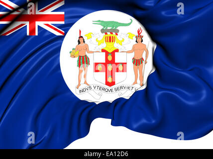 old-flag-of-jamaica-waving-stock-photo-alamy