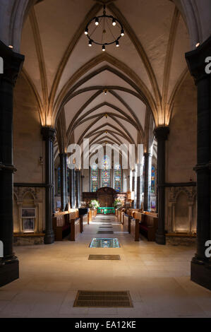 The interior of Temple Church, London, England, UK Stock Photo