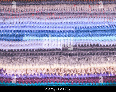 Crochet background with different colors, retro design Stock Photo