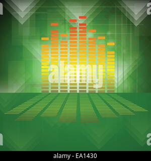 equalizer on green background Stock Photo