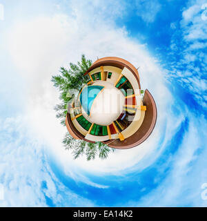 Tropical Villa with swimming pool Stock Photo