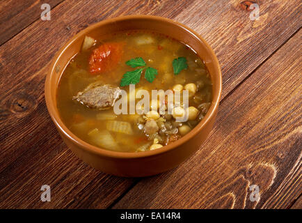 Moroccan traditional soup - harira Stock Photo