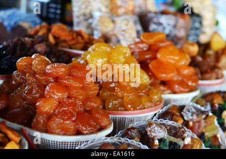 armenian dried sweet fruits in market Stock Photo