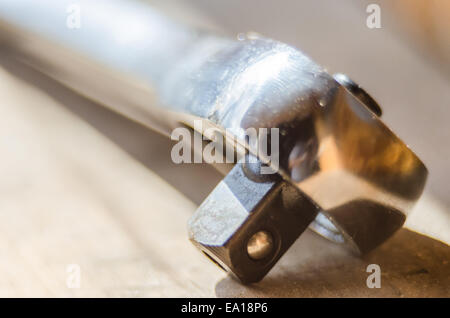 wrench tool closeup Stock Photo