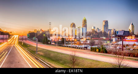 early morning in charlotte nc Stock Photo