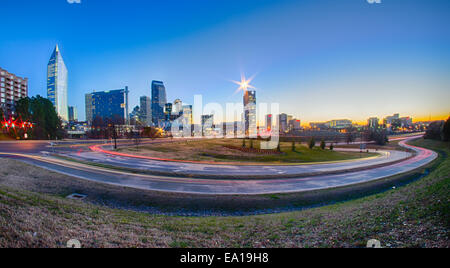 early morning in charlotte nc Stock Photo