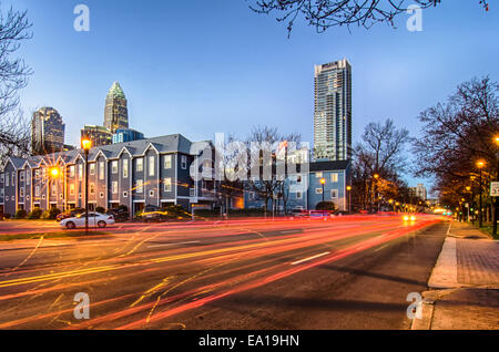 early morning in charlotte nc Stock Photo